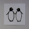 2 Penguins on Lilac